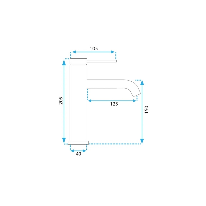 REA-B5323 - Waschtischarmatur CLIF 20,5 cm gebürstetes Gold