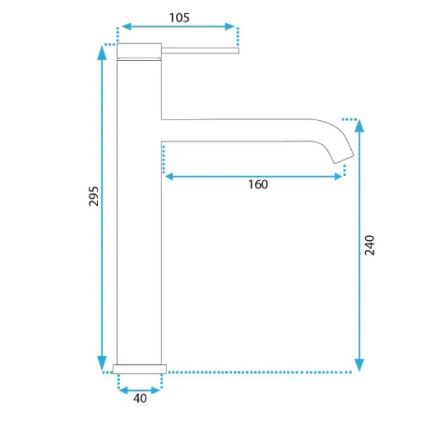 REA-B5330 - Waschtischarmatur CLIF 29,5 cm Nickel