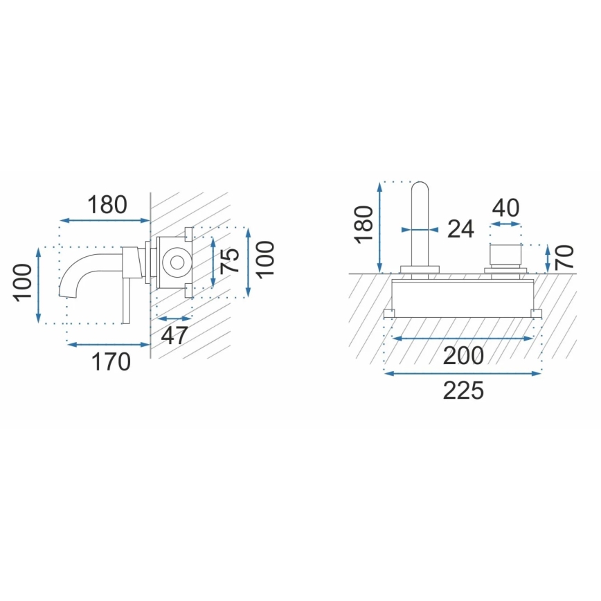REA-B5332 - Waschtischarmatur zur Unterputzmontage OWEN schwarz