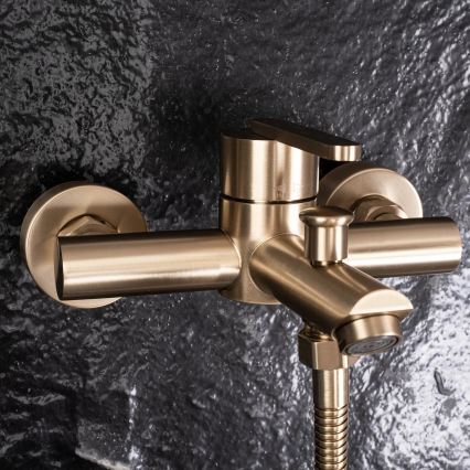 REA-B5513 - Badewannen-Set ONTARIO gebürstetes Gold