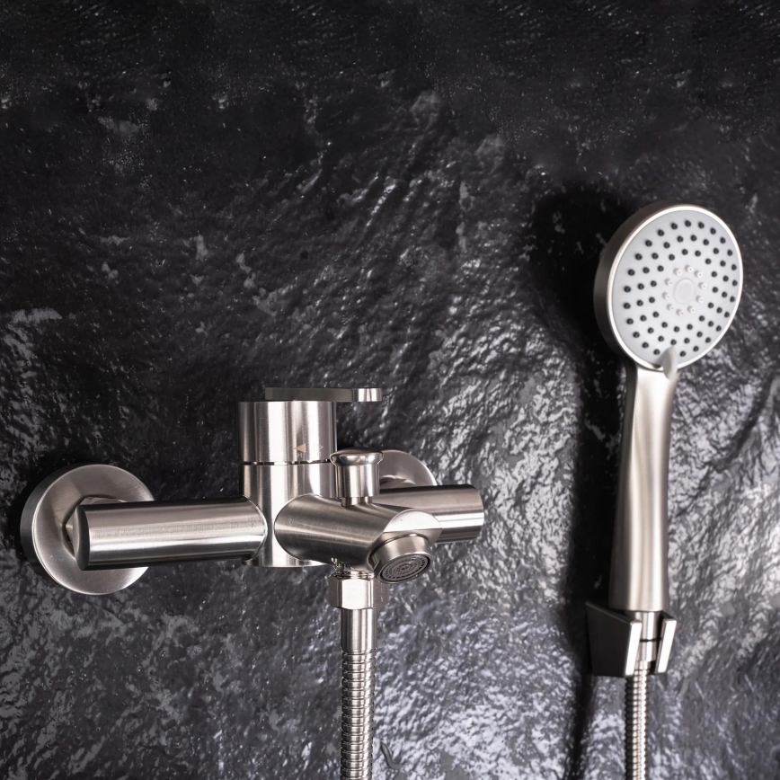 REA-B5514 - Wannen-Set mit Armatur ONTARIO, gebürsteter Edelstahl