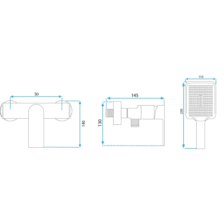 REA-B6403 - Duschset mit HASS‑Mischbatterie, gebürstetes Gold