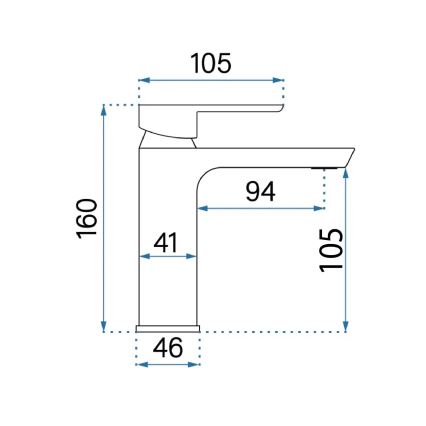 REA-B6410 - Waschbeckenarmatur ARGUS 16 cm gebürstetes Gold