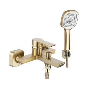 REA-B6414 - Badewannenset ARGUS, gebürstetes Gold