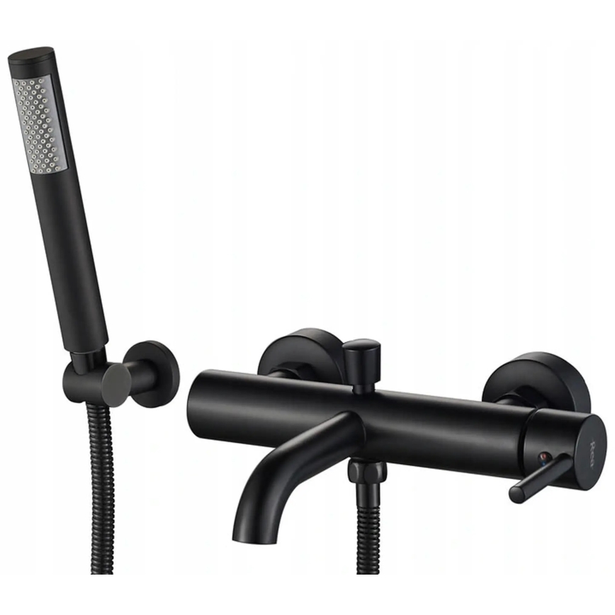 REA-B6634 - Badewannenset LUNGO matt schwarz