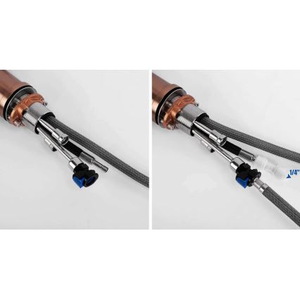 REA-B7436 - Spültischarmatur mit ausziehbarer Brause und ECO FRESH-Filter, 37,5 cm, Kupfer