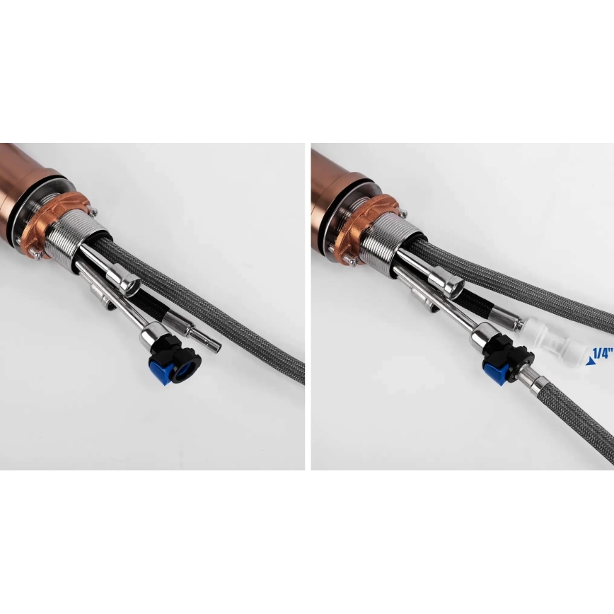 REA-B7436 - Spültischarmatur mit ausziehbarer Brause und ECO FRESH-Filter, 37,5 cm, Kupfer