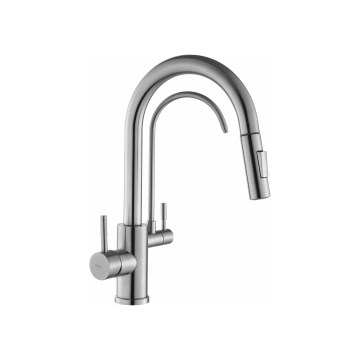 REA-B7563 - Küchenarmatur mit ausziehbarer Handbrause und integrierter Filterfunktion ECO FRESH, 37,5 cm, Nickel