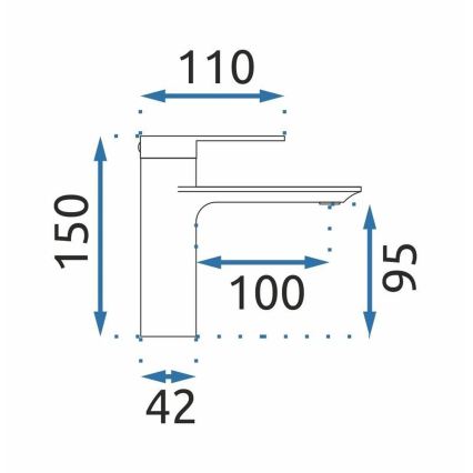 REA-B7960 - Waschtischarmatur STORM 15 cm in gebürstetem Gold