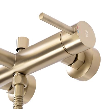 REA-B8010 - Badewannen-Set LUNGO, gebürstetes Gold