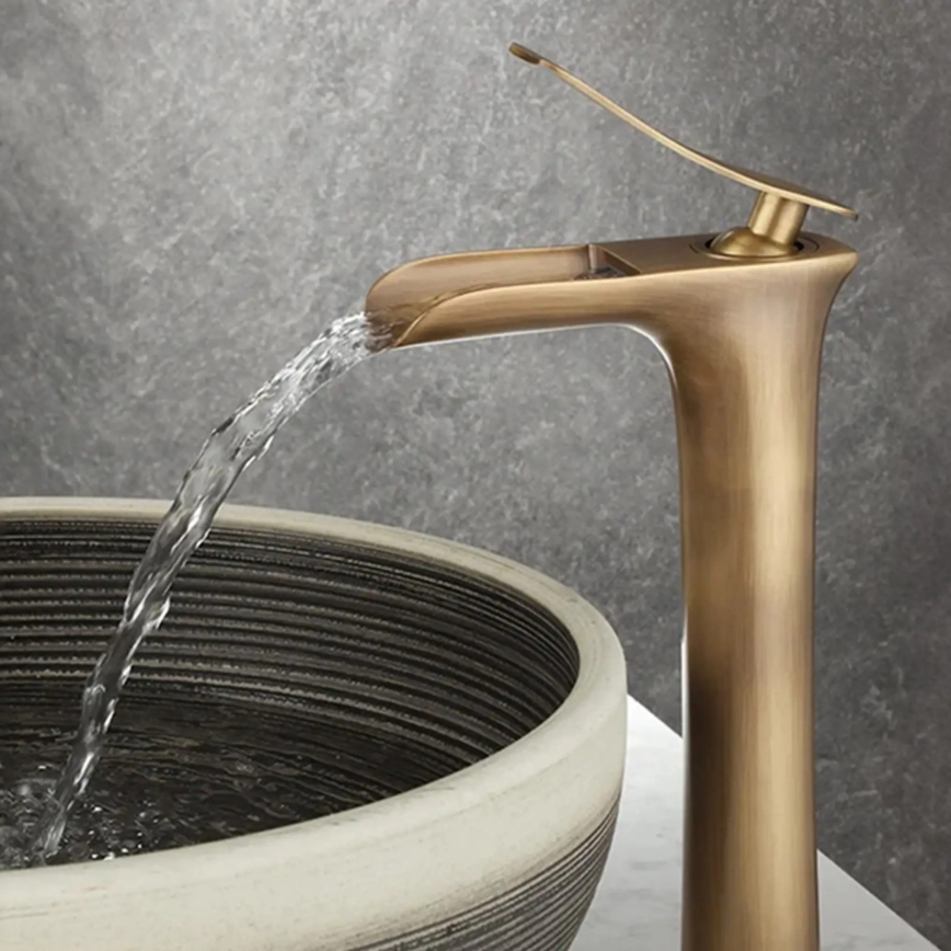 REA-B8120 - Waschtischarmatur LAGUNA 30 cm gebürstetes Gold