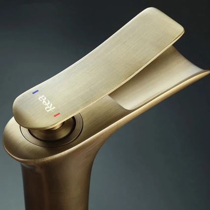 REA-B8120 - Waschtischarmatur LAGUNA 30 cm gebürstetes Gold