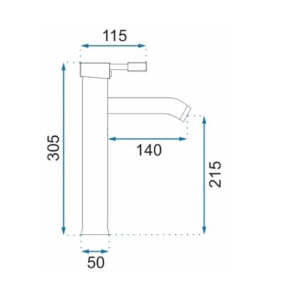 REA-B8665 - Waschtischarmatur GRAF 30,5 cm schwarz