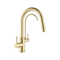 REA-B8989 - Spültischarmatur mit ausziehbarem Brausekopf und ECO FRESH-Filtration, 37,5 cm, gold