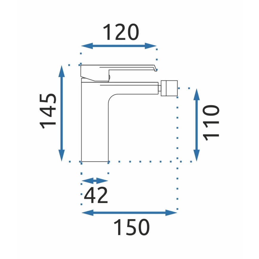 REA-B9965 - Bidetarmatur HASS 14,5 cm matt schwarz