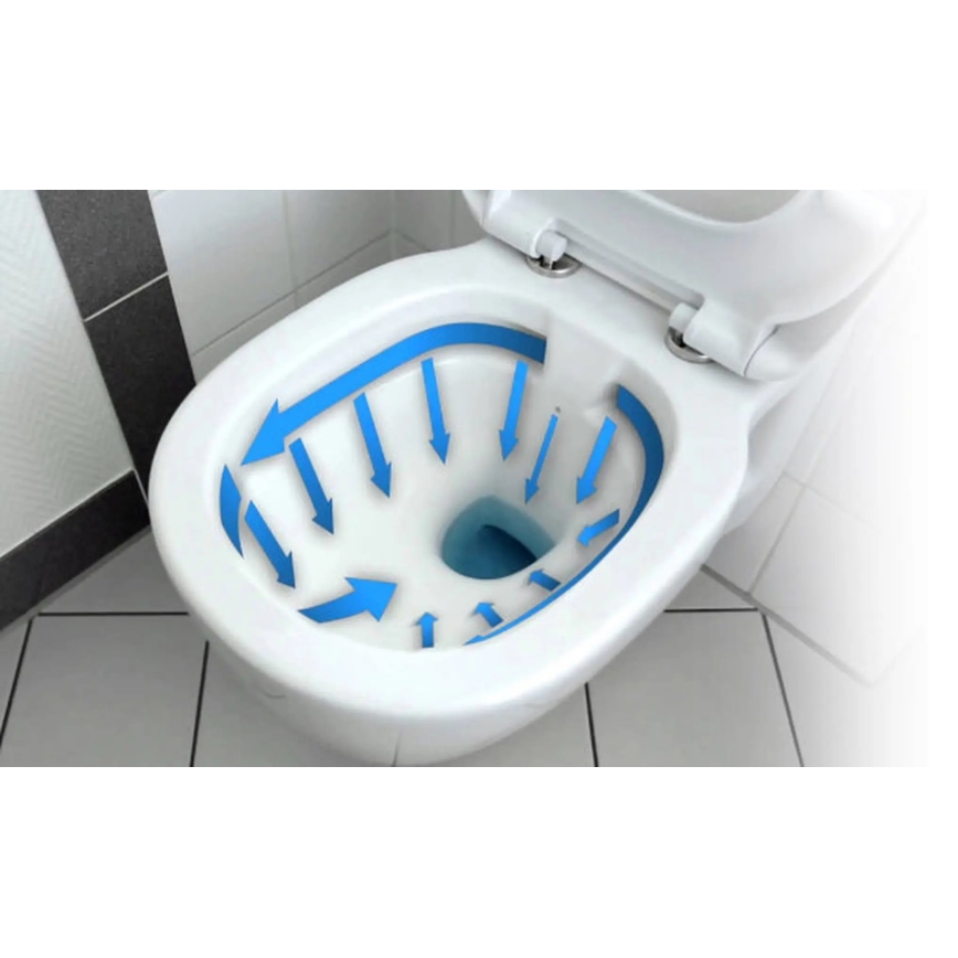 REA-C2760 - Wand-WC mit Toilettensitz CARLO FLAT MINI RIMLESS Keramik/glänzend weiß