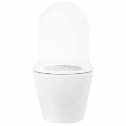 REA-C6800 - Wandhängendes WC mit WC-Sitz TITO TORNADO spülrandlos Keramik/weiß