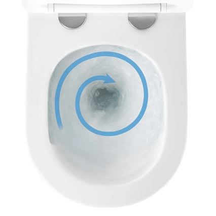 REA-C6800 - Wandhängendes WC mit WC-Sitz TITO TORNADO spülrandlos Keramik/weiß