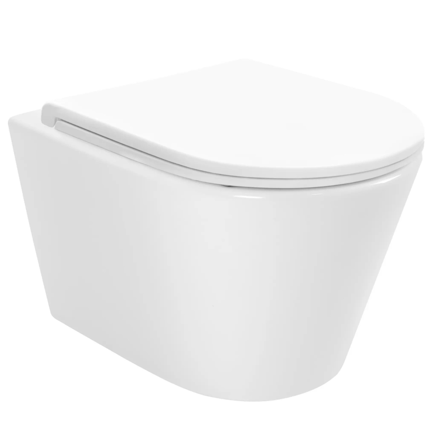 REA-C6800 - Wandhängendes WC mit WC-Sitz TITO TORNADO spülrandlos Keramik/weiß
