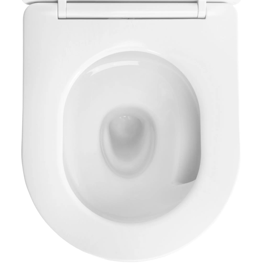 REA-C6806 - Wand-WC mit WC-Sitz CARLO MINI TORNADO RIMLESS Keramik/weiß/gold