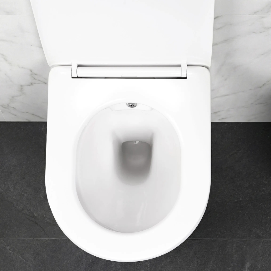 REA-C9701 - Wandhängendes WC mit Hand-Bidetbrause und WC-Sitz CARLO LUX Keramik/weiß