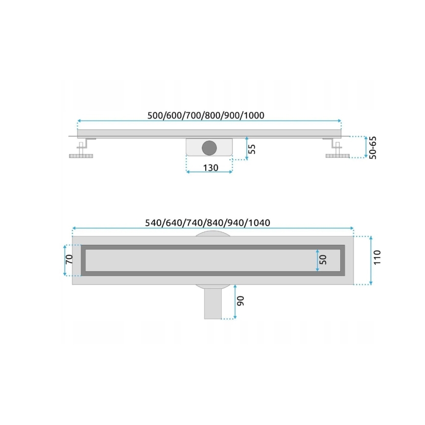 REA-G5807 - Ablaufrinne NEOX PRO 60 cm Edelstahl