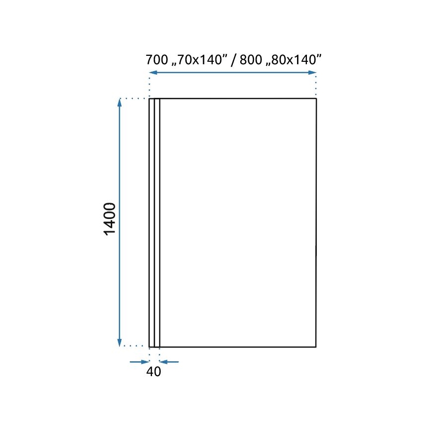 REA-K7390 - Badewannenschutzwand LAGOS 140x80 cm schwarz/Klarglas