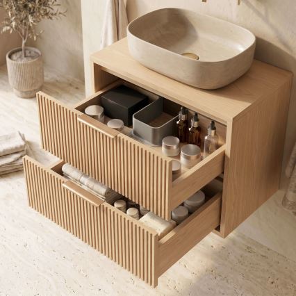 REA-M0408 - Hängender Waschtischunterschrank MONO 60x47 cm beige