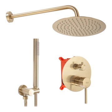 REA-P4160 - Duschset mit Unterputz-Armatur LUNGO, gebürstetes Gold