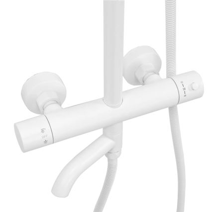 REA-P6608 - Duschset mit Thermostatarmatur LUNGO mattweiß