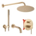 REA-P6609 - Duschset mit thermostatischer Unterputzarmatur LUNGO, gebürstetes Gold