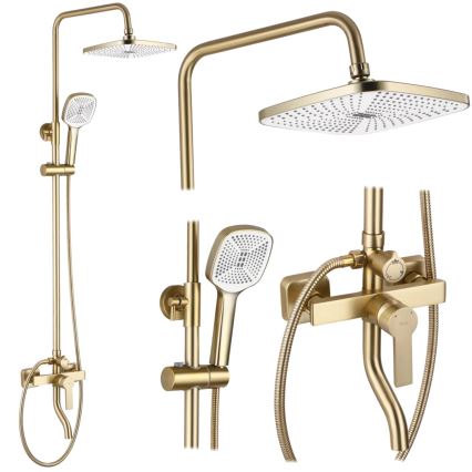 REA-P7841 - Duschset mit Armatur ARGUS in gebürstetem Gold