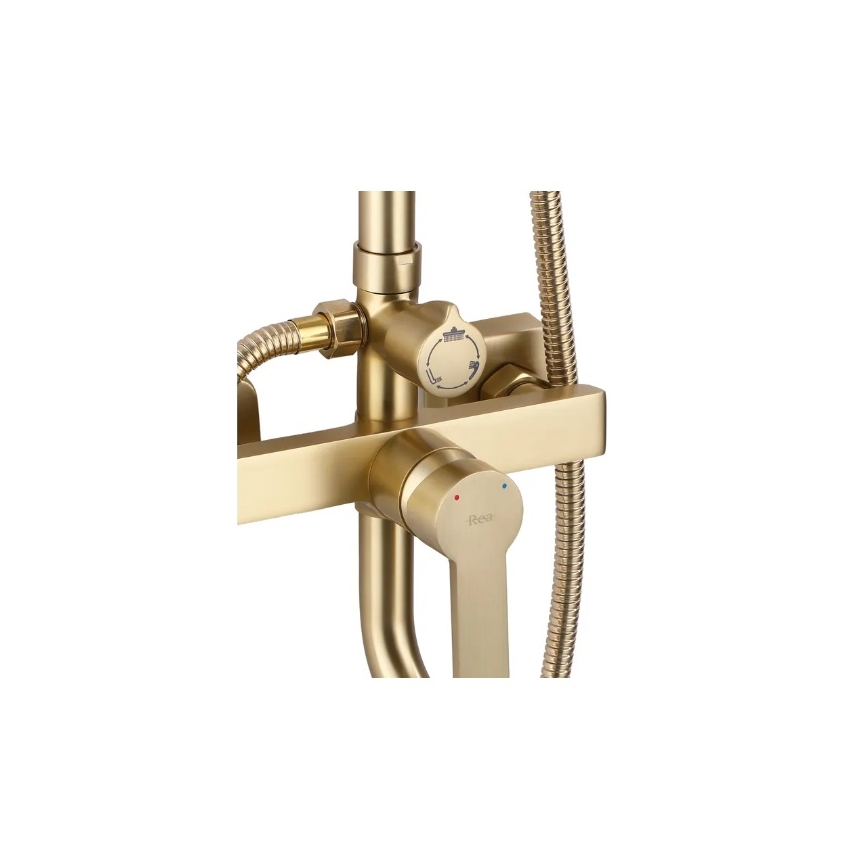 REA-P7841 - Duschset mit Armatur ARGUS in gebürstetem Gold