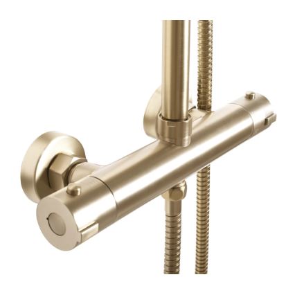 REA-P8413 - Duschset mit Thermostatarmatur BLISS, gebürstetes Gold