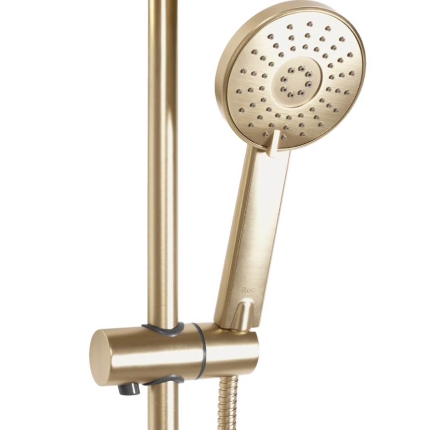 REA-P8413 - Duschset mit Thermostatarmatur BLISS, gebürstetes Gold