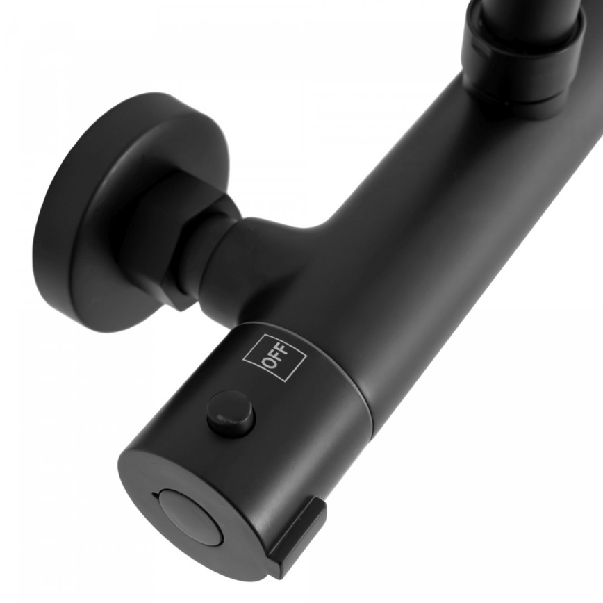 REA-P8804 - Duschgarnitur mit Thermostatarmatur BLISS matt schwarz