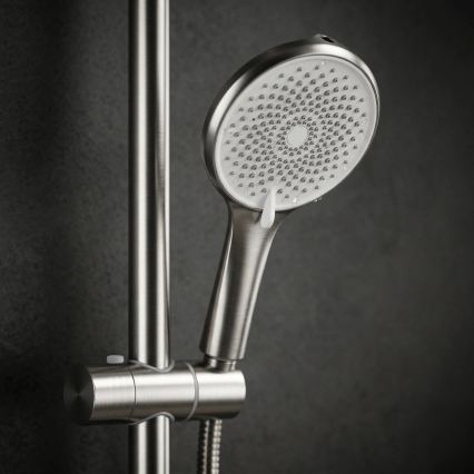 REA-P9498 - Duschset mit RIVO-Armatur in gebürstetem Stahl