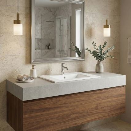 REA-U0040 - Einbauwaschbecken DAFNE 46,5x76 cm Keramik / Hochglanzweiß