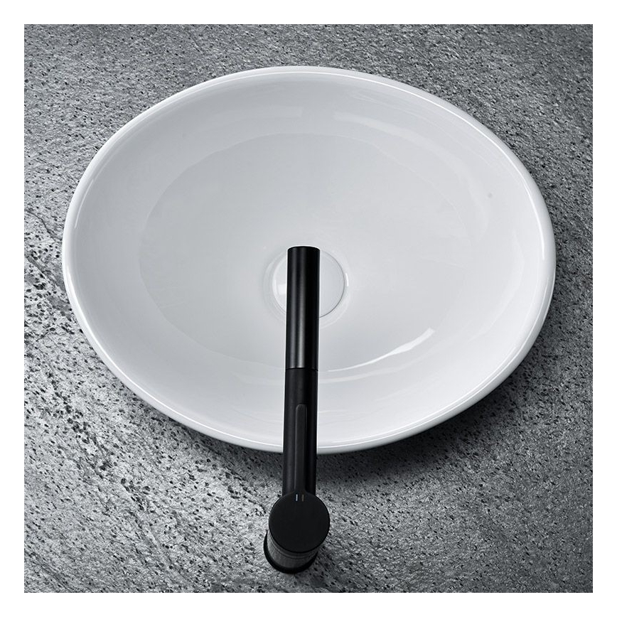 REA-U0133 - Aufsatzwaschbecken SOFIA 34,5 x 41 cm Keramik / glänzend weiß