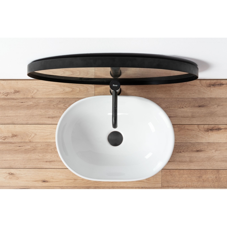 REA-U0416 - Aufsatzwaschbecken AMELIA 34,5 x 48 cm Keramik/hochglanzweiß