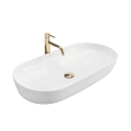 REA-U0563 - Aufsatzwaschbecken CLEO 41x81 cm Keramik/glänzend weiß