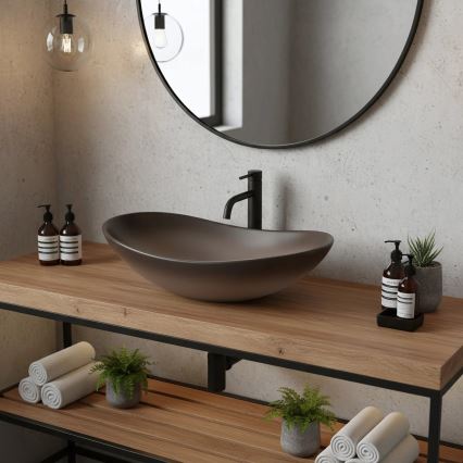 REA-U0626 - Aufsatzwaschbecken ROYAL 36x62 cm Keramik/Braun