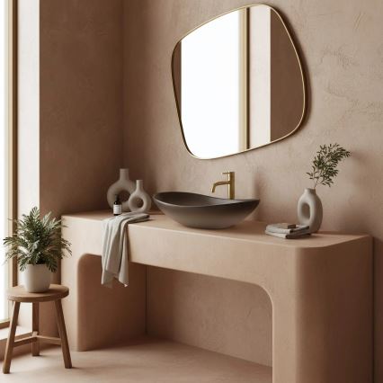 REA-U0626 - Aufsatzwaschbecken ROYAL 36x62 cm Keramik/Braun