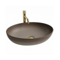 REA-U0627 - Aufsatzwaschbecken CAROLA 39x51,5 cm Keramik/braun