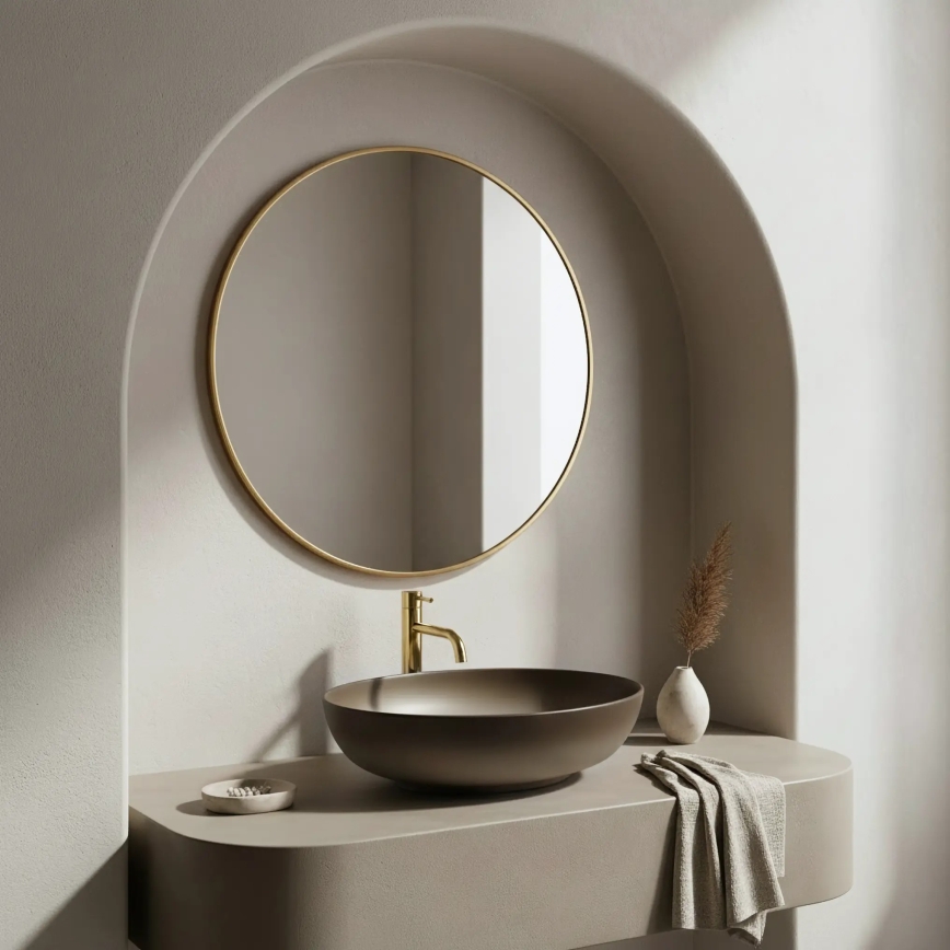 REA-U0627 - Aufsatzwaschbecken CAROLA 39x51,5 cm Keramik/braun