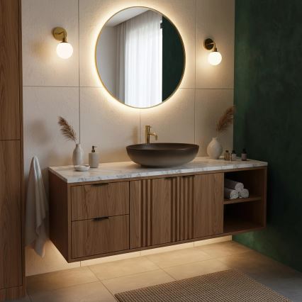 REA-U0627 - Aufsatzwaschbecken CAROLA 39x51,5 cm Keramik/braun