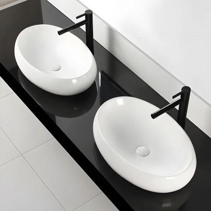 REA-U0656 - Aufsatzwaschbecken MELANIA 40,5x60 cm Keramik/hochglanzweiß