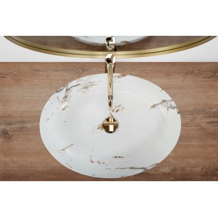 REA-U1232 - Aufsatzwaschbecken QUEEN 41,5x55 cm Keramik/Steinoptik