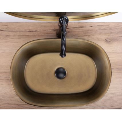 REA-U3305 -  Aufsatzwaschbecken WILMA RUSTIC 38x55 cm Keramik/kupferfarben