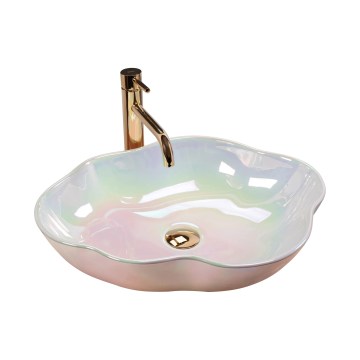 REA-U3309 - Aufsatzwaschbecken PEARL 38 x 50,5 cm Keramik/mehrfarbig